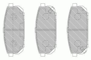 Комплект тормозных колодок, дисковый тормоз FDB1736 Ferodo