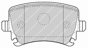 Комплект тормозных колодок, дисковый тормоз FSL1636 Ferodo
