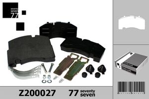 Колодки тормозные дисковые, комплект - SAF Knorr SK7, BPW z200027 77 Seventy Seven