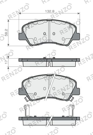 Колодки дисковые rnz119 Renzo