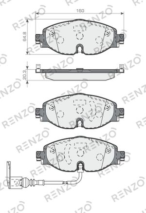 Колодки дисковые RNZ350 Renzo