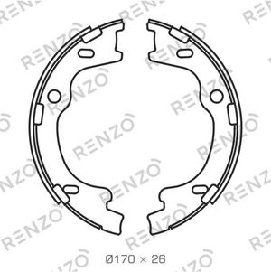 Колодки барабанные rz048 Renzo