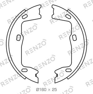 Колодки барабанные rz075 Renzo