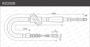 Тросы стояночного тормоза RZC008 Renzo