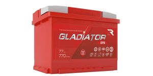АКБ GLADIATOR EFB 77 А/ч, ТХП 770А, обратной полярности,  конус, 276x175x190 мм                      GEF7700 Gladiator