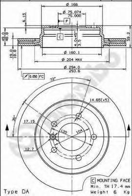 Тормозной диск 09.7702.11 Brembo