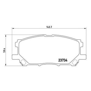 Комплект тормозных колодок, дисковый тормоз P 83 067 Brembo
