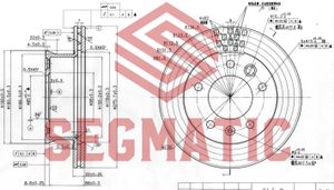 Диски тормозные SEGMATIC SBD30093015 2D0615301A ДИСК ТОРМОЗНОЙ передний Mercedes-Benz Sprinter (901/ SBD30093015 Segmatic