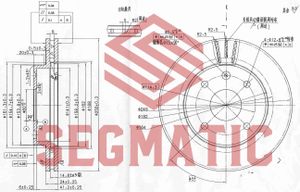 Диски тормозные SEGMATICSBD30093032 96264591 диск торм перед Daewoo Nubira 03- SBD30093032 Segmatic