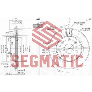Диски тормозные SEGMATICSBD30093032 96264591 диск торм перед Daewoo Nubira 03- SBD30093032 Segmatic