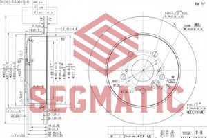 Диски тормозные SEGMATICSBD30093168 4243142041 Диск торм. зад. для а/м Toyota Rav4 (00-), TOYOTA RAV SBD30093168 Segmatic
