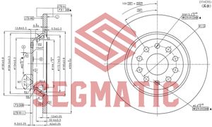Диск тормозной задний VW Golf VII 1.4-2.0 12> SBD30093237 Segmatic