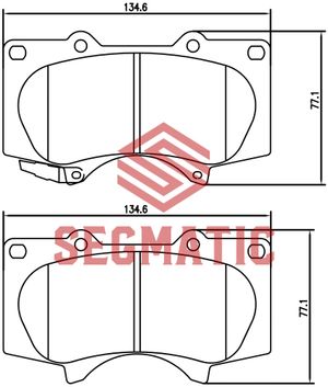 олодка торм диск пер Toyota Land Cruiser Prado 3.0 2009- Toyota Land Cruiser Prado 4.0 2003-2009 sgbp2564 Segmatic