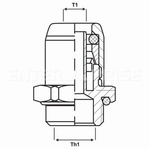 Штуцер прямой латунь разборный M16T12 E521M16T12 Enterprise
