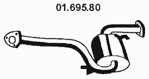 Средний глушитель выхлопных газов