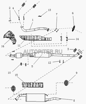 Подушка выхлопной системы передняя mk\mk cross 1016001399 Geely