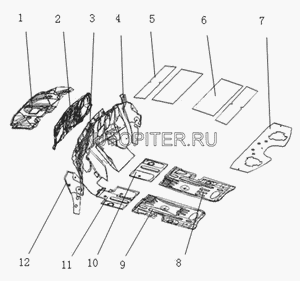 Панель задняя левая шумоизоляционная ORIGINAL 1018005702 Geely