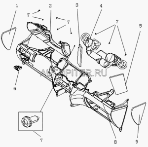 Ручка открывания капота GEELY MK 1018005919 1018005919 Geely
