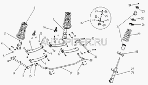 Задний стабилизатор 1064020005 1064020005 Geely