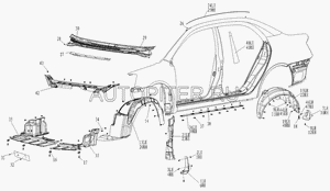 Подкрылок передний левый GEELY VISION 1068000225 Geely