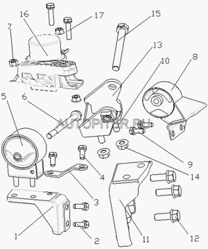 ПОДУШКА ДВС ЗАД 1601491180 Geely