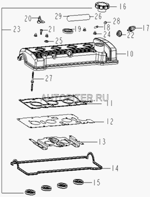 Сальник клапана вентиляции картера OTAKA E01040090 E010400901 Geely