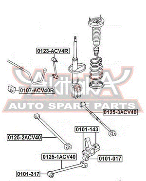 Кулак поворотный задний левый для Lexus ES (CV3) 2001-2006 0101017 Asva