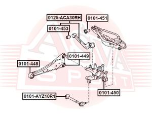 Сайлентблок заднего рычага для Toyota FJ Cruiser 2006> 0101ayz10r1 Asva