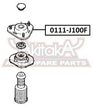 ОПОРА ПЕРЕДНЕГО АМОРТИЗАТОРА 0111j100f Asva