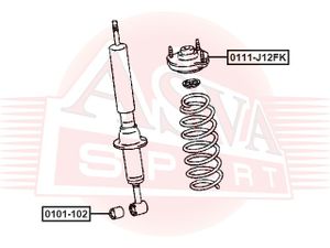 Ремкомплект опоры переднего амортизатора TOYOTA LAND CRUISER PRADO 120 GRJ12#/KDJ12#/RZJ12#/TRJ12#/V 0111j12fk Asva