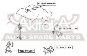 ПОДУШКА ДВИГАТЕЛЯ МТ ЛЕВ 0112MCU15LH Asva