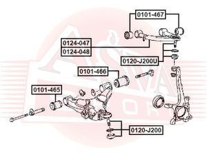 Рычаг независимой подвески колеса 0124047 Asva