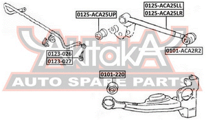 Тяга задняя поперечная левая для Chery Tiggo (T11) 2005-2016 0125aca25ll Asva