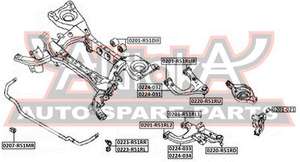 Рычаг задний верхний правый для Nissan Pathfinder (R51) 2005-2014 0201R51RUB Asva