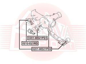 Сайлентблок рычага подвески 0201wd21fd2 Asva