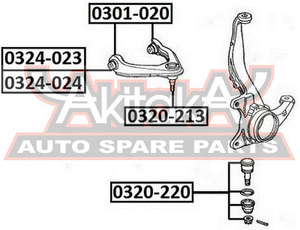 Рычаг передний верхний правый для Honda CR-V 1996-2002 0301020 Asva