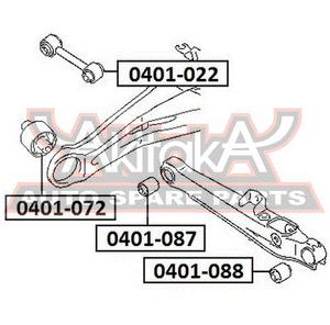 Сайлентблок заднего продольного рычага для Mitsubishi Outlander (CU) 2001-2008 0401072 Asva
