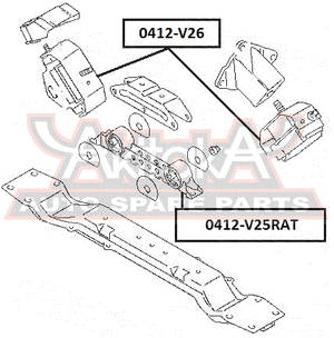 Подушка крепления двигателя 0412v26 Asva