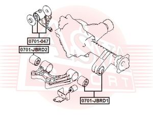 Сайлентблок рычага подвески 0701jbrd1 Asva
