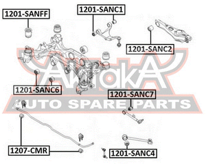 Сайлентблок тяги для Kia Mohave 2009> 1201SANC7 Asva