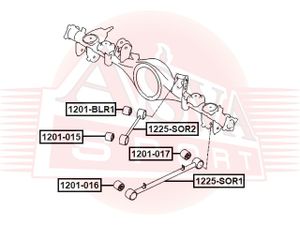ТЯГА ЗАДНЯЯ ПРОДОЛЬНАЯ ВЕРХНЯЯ 1225SOR2 Asva