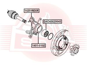 Сайлентблок заднего поворотного кулака для Ssang Yong Stavic 2013> 1401010Z Asva