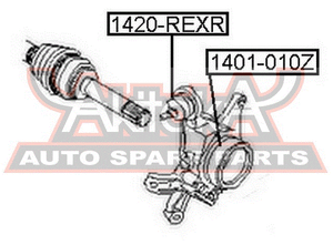 Шарнир 1420REXR Asva
