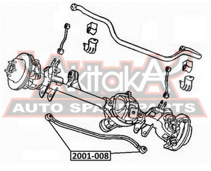 Сайлентблок передней поперечной тяги для Jeep Grand Cherokee (WJ, WG) 1999-2004 2001008 Asva