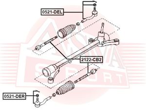 Тяга рулевая MAZDA/FORD 2/DEMIO/FIESTA/FUSION 07 2122cb2 Asva