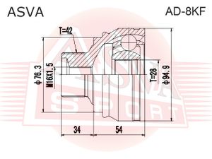 ШРУСвнешний|перед| ad8kf Asva