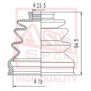 Пыльник ШРУСа внутренний ASBT121 Asva