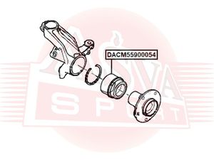 Подшипник ступичный перед. PSA dacm55900054 Asva
