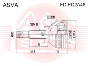 Шарнирный комплект FDFD2A48 Asva