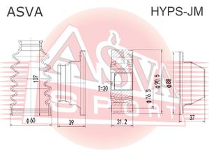 ШРУС карданного вала для Hyundai Tucson 2004-2010 HYPSJM Asva